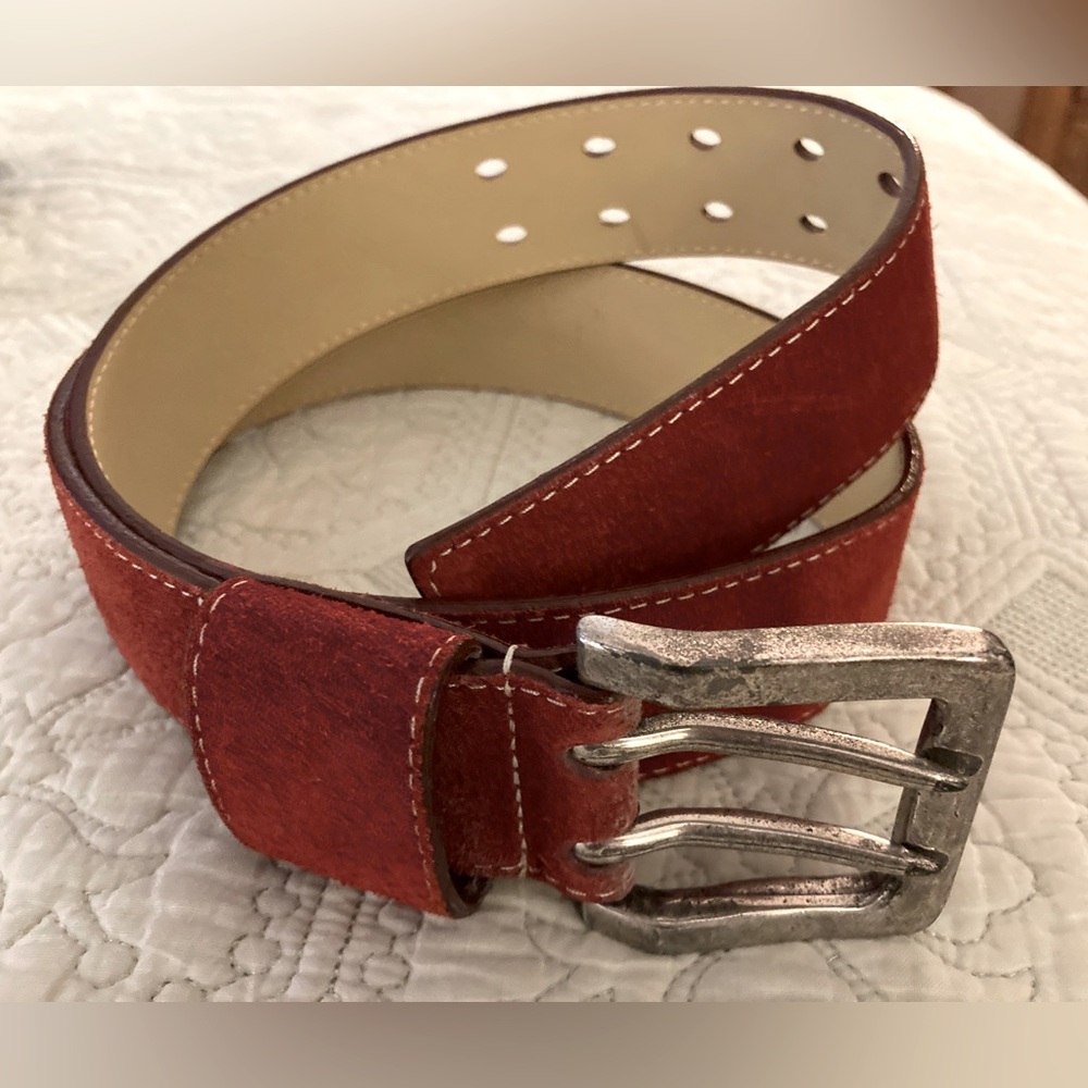 Dimensions by WCM Suede Belt Silver Buckle See pics